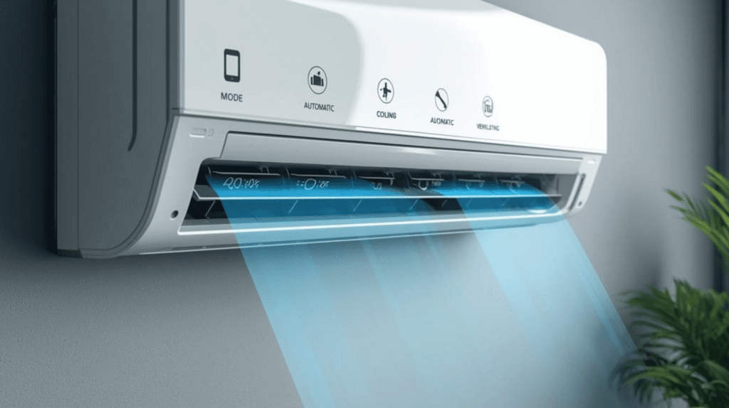 Qual modo de ar condicionado gela mais?